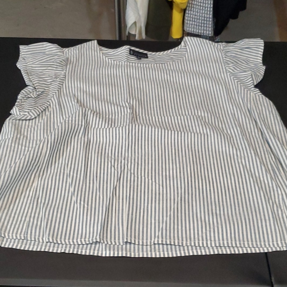 Blue striped blouse